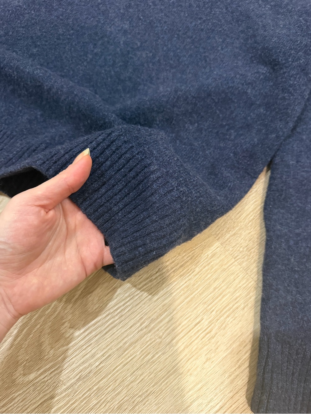 J.Crew Mens S Rugged Merino Wool Blend Half Zip Sweater Navy Soft Pullover - Picture 6 of 10